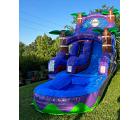 18' HURRICANE SINGLE LANE WATER SLIDE WITH DEEP POOL