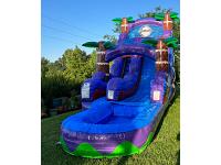 18' HURRICANE SINGLE LANE WATER SLIDE WITH DEEP POOL